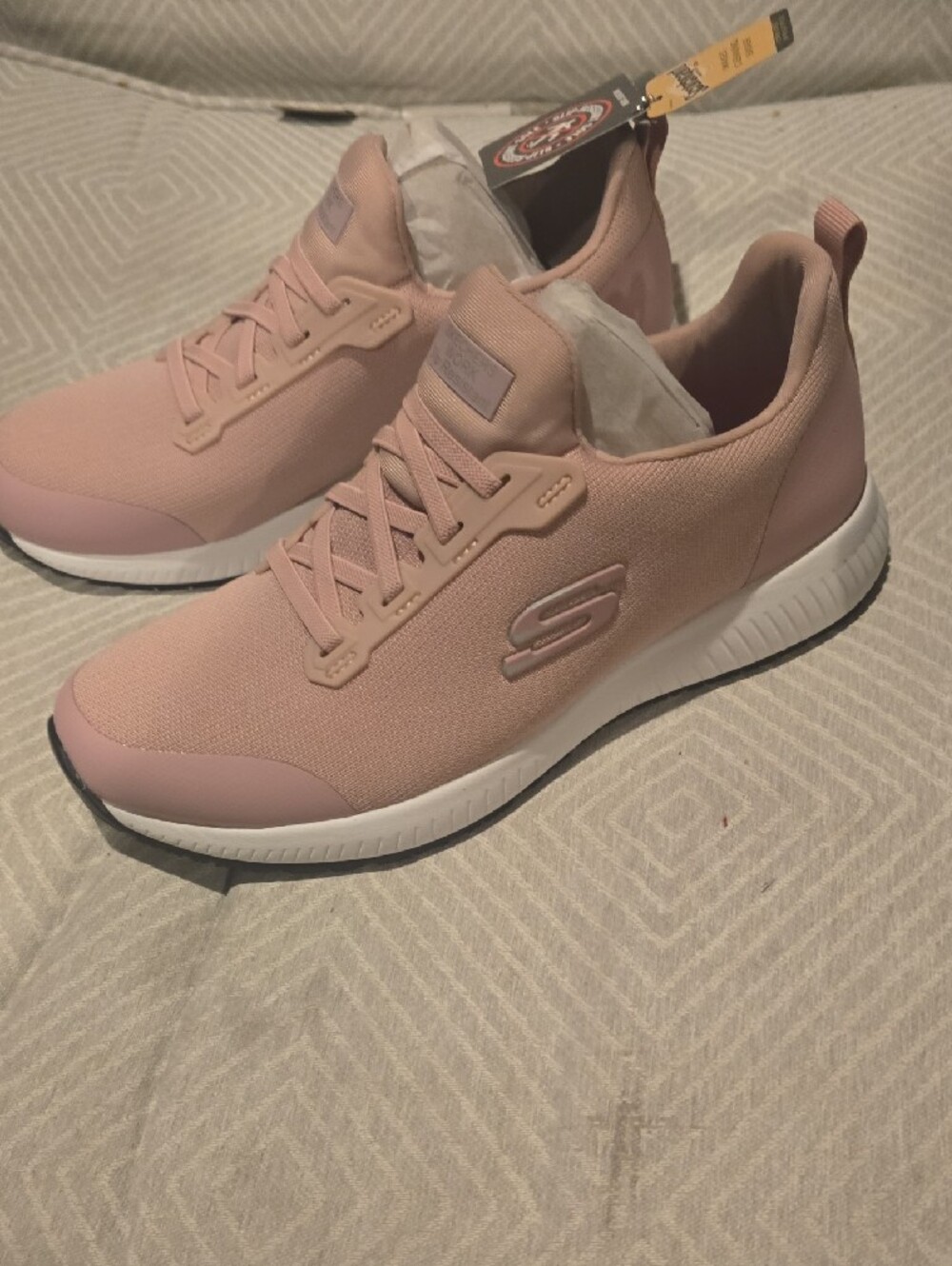 Skechers Women's Light Pink Slip-Resistant Athletic Sneakers - Picture 4 of 4
